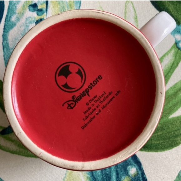 DISNEY Coffee Mug Red and white polka dot Minnie Mouse hair bow Large coffee cup - Picture 6 of 6